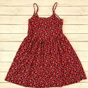 Forever 21 knit black floral dress-medium